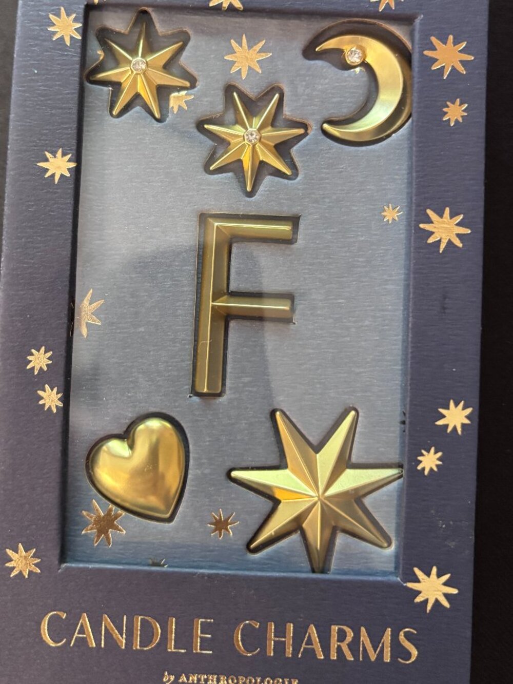 "F" Candle Charm by Anthropologie